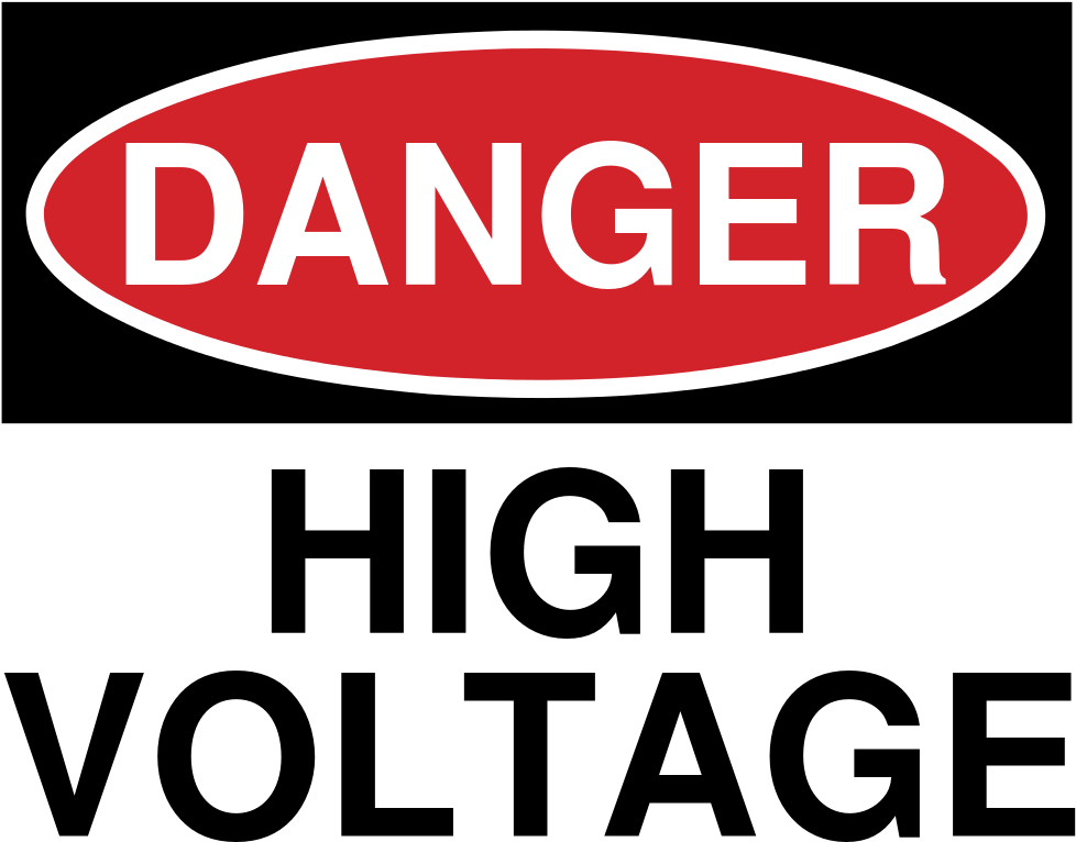 Danger High Voltage - High Voltage Sign High Resolution (1000x802), Png Download