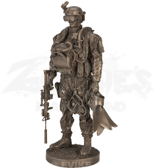 Navy Seal Statue - Military Navy Seal Special Unit Figurine Sea And L (550x550), Png Download