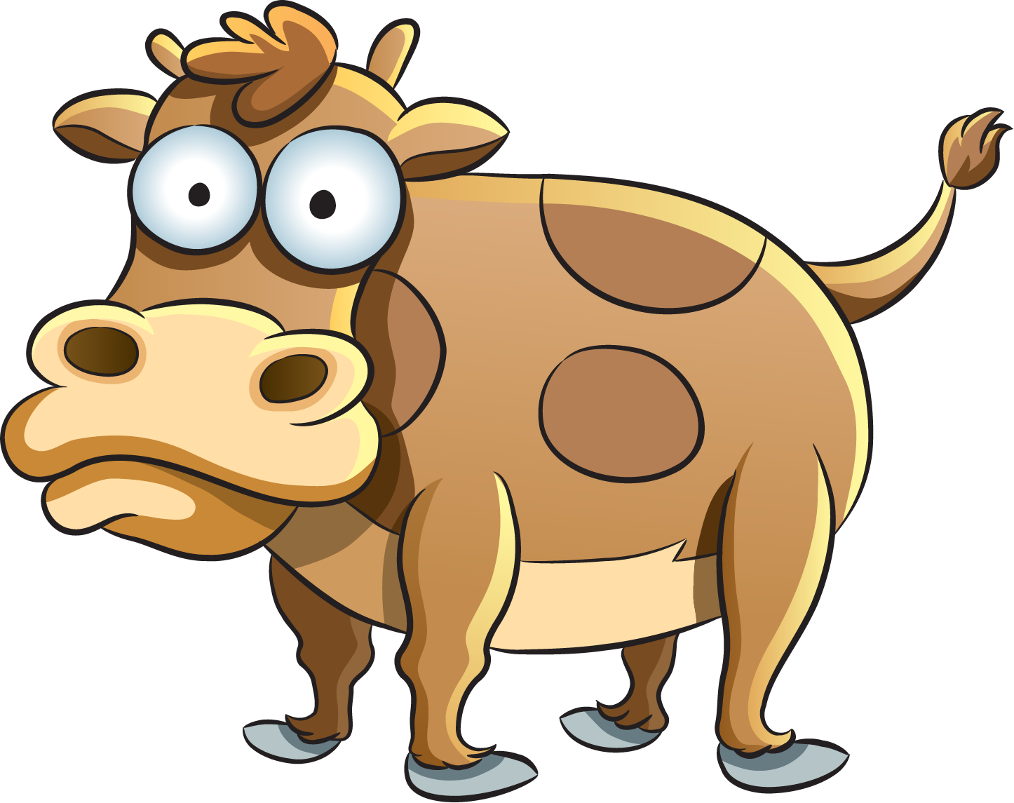 Vaca 2 Colorida Sem Fundo Em Png - Animal Vector (1446x1145), Png Download