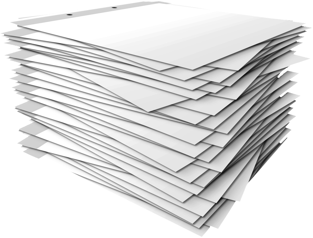 Stack Of Papers Png (1080x792), Png Download