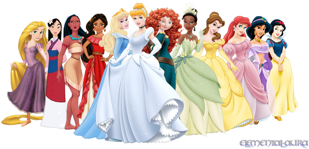 Princesas De Disney Fondo De Pantalla With A Bridesmaid - Disney Princesses With Elena (1333x601), Png Download