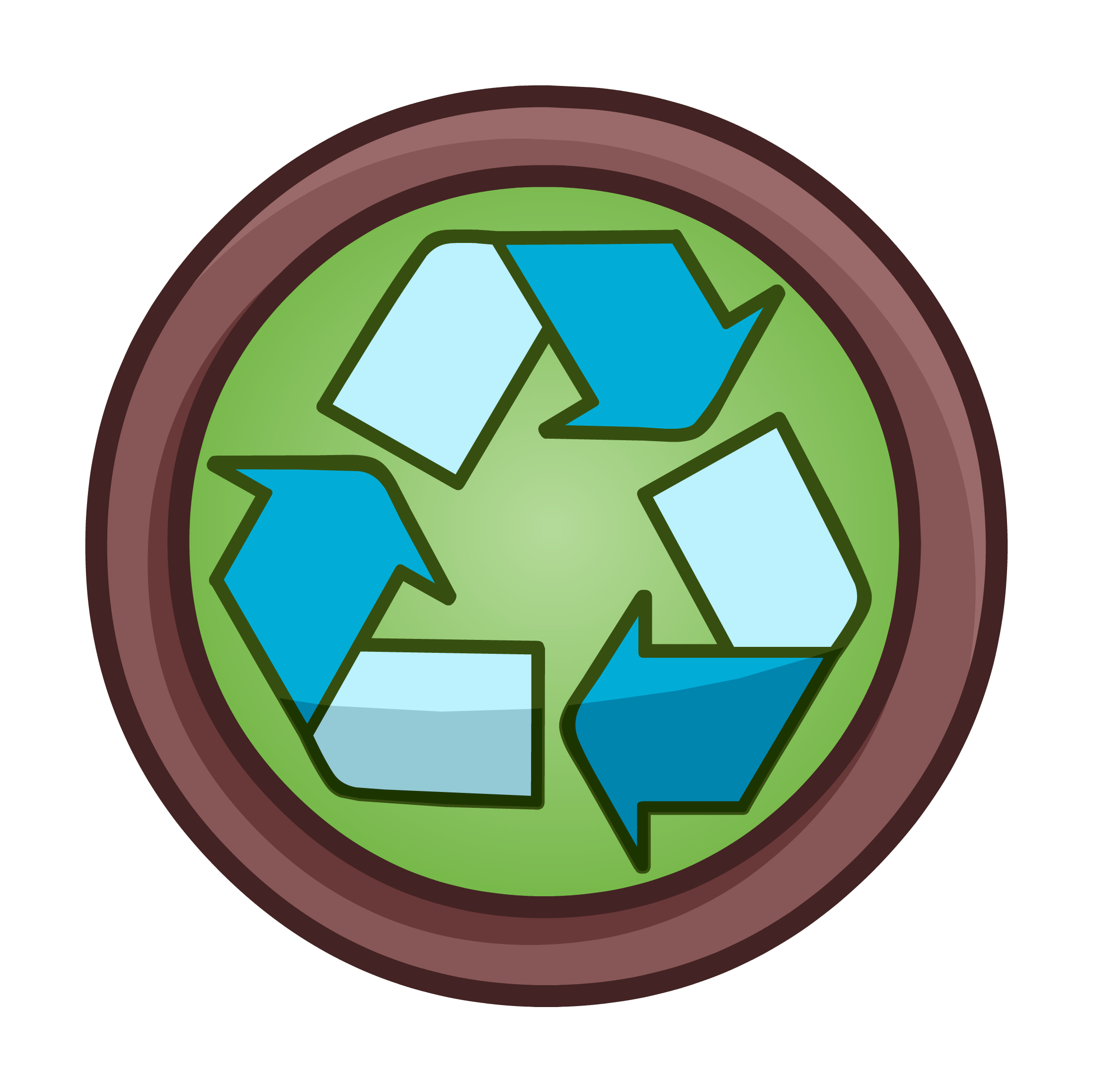 Recycle Pin - Png - Club Penguin Rewritten Pins Location (2200x2198), Png Download