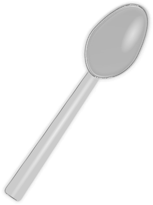 How To Set Use Silver Spoon Clipart (438x597), Png Download