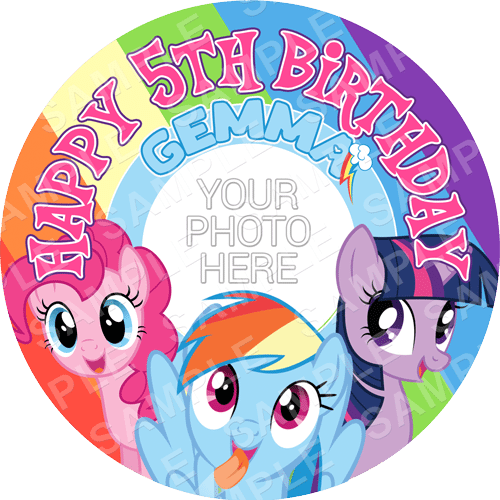 My Little Pony Edible Cake Topper - Rainbow Dash (500x500), Png Download