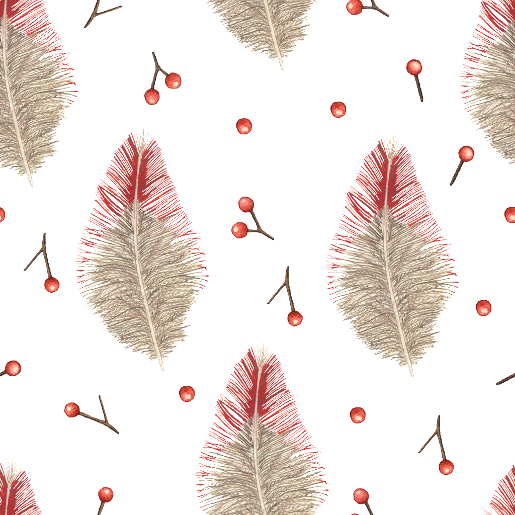 Plant Leaves Transparent Watercolor Decorative Figure - Red (1024x1024), Png Download