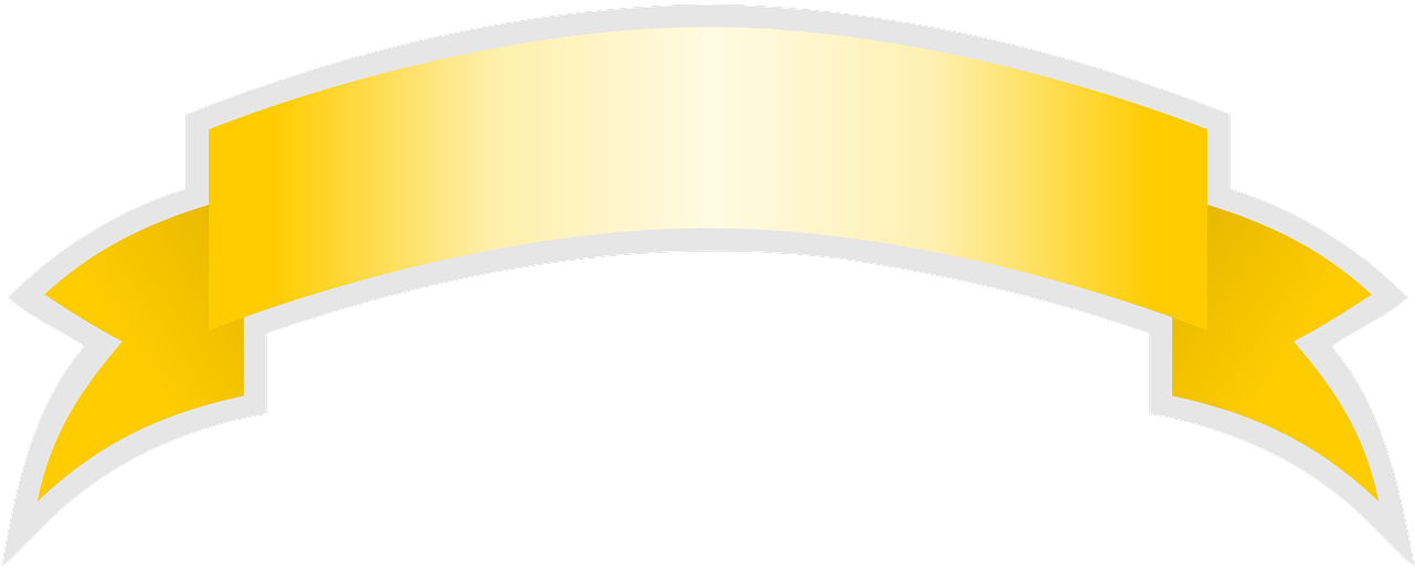 How To Set Use Blank Gold Ribbon Svg Vector (600x239), Png Download