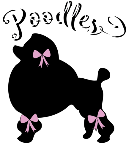 Paw Clipart Poodle - Pink Lady Shower Curtain (424x480), Png Download
