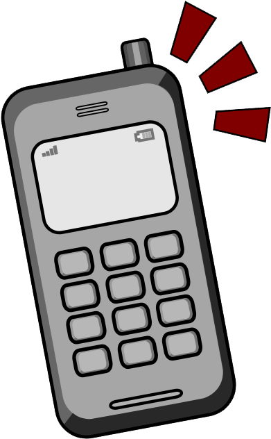 Old Cell Phone Clipart - Cellphone Clipart (480x640), Png Download