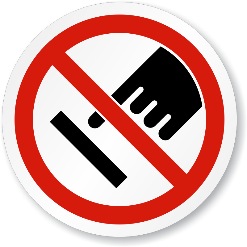 Zoom - Buy - No Touching Wires Sign (800x800), Png Download