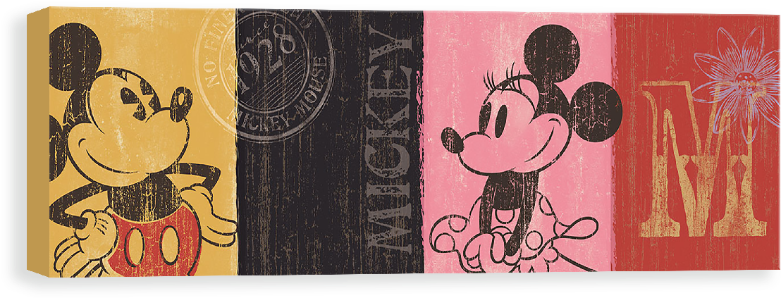 Mickey And Minnie Since - Green Journal Large Mickey - Retro (1280x1280), Png Download