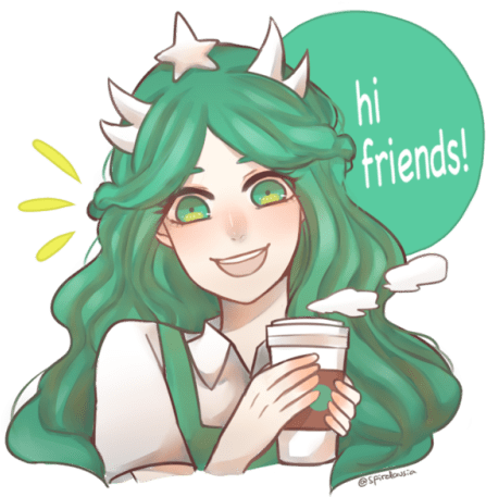 Collage Hipster Starbucks Girly Pictures Collage Hipster - Humanized Starbucks (500x500), Png Download