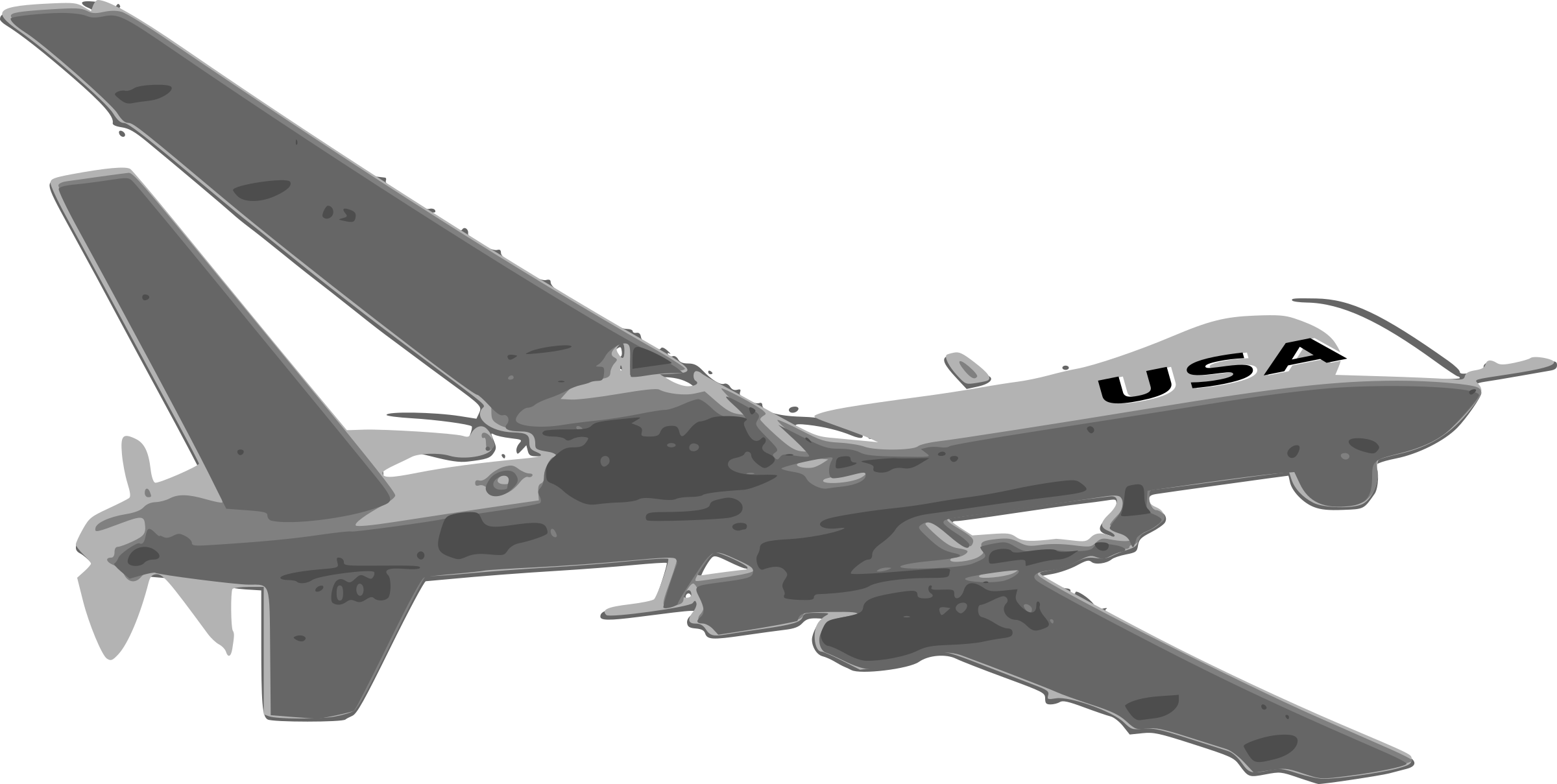 This Free Icons Png Design Of Predator Drone (2400x1209), Png Download