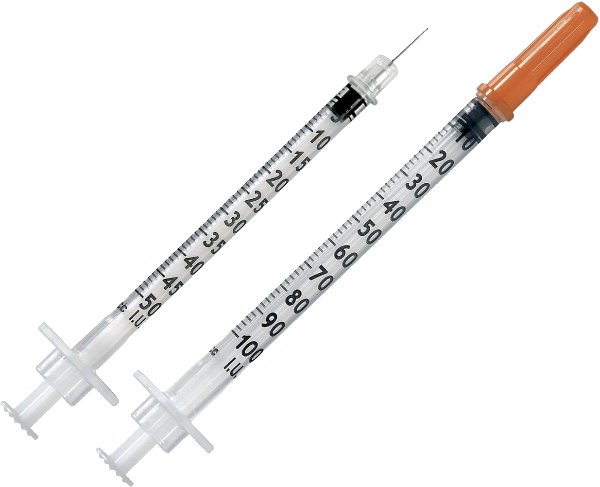 Syringe Needle Download Png Image - Insulin Syringe (1235x1002), Png Download