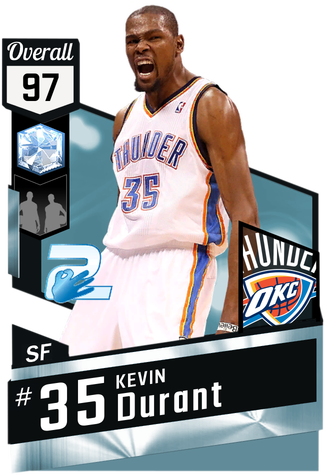 Kevin Durant Myteam Diamond Clip Art Royalty Free - Kevin Durant Myteam 2k17 (325x475), Png Download