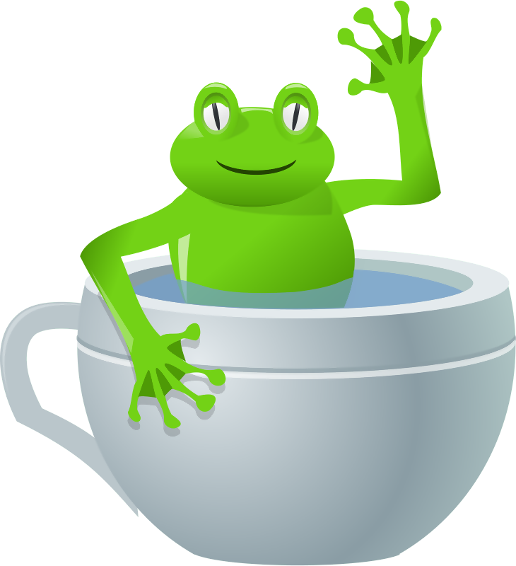 An Unexpected Frog In My Tea - Frog In A Cup (730x800), Png Download