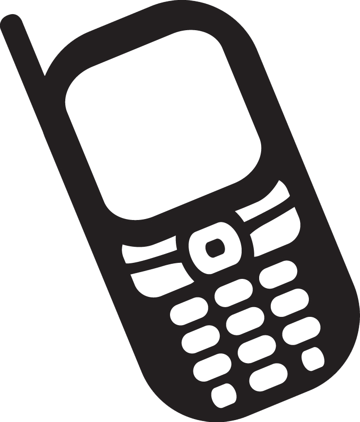 Free Graphics For Cell Phones - Phone Clipart Transparent Background (739x867), Png Download