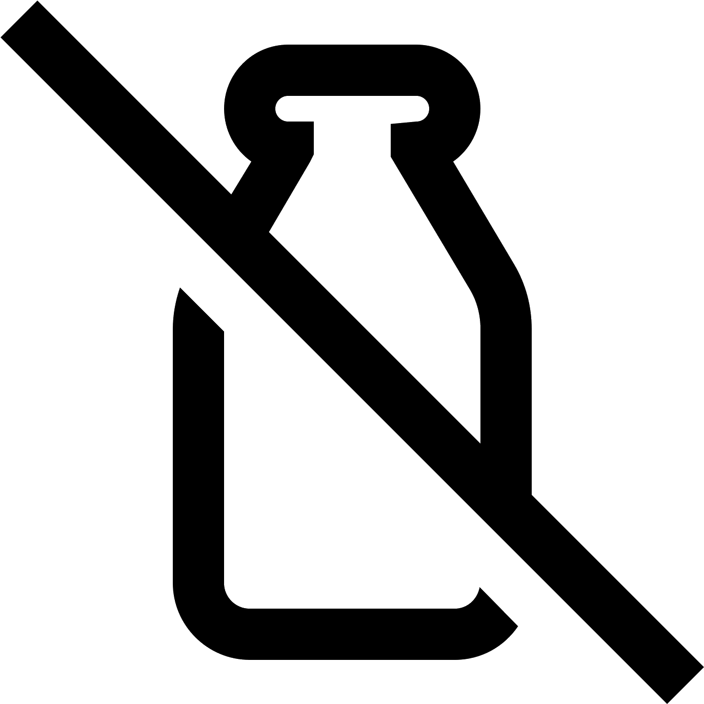 The Icon Is A Depiction Of A Milk Glass Bottle (1600x1600), Png Download