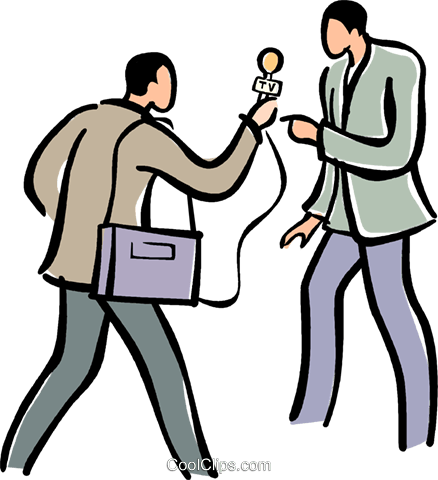 Man Talking Clipart Cliparts For You - Reporter Clipart Png (438x480), Png Download