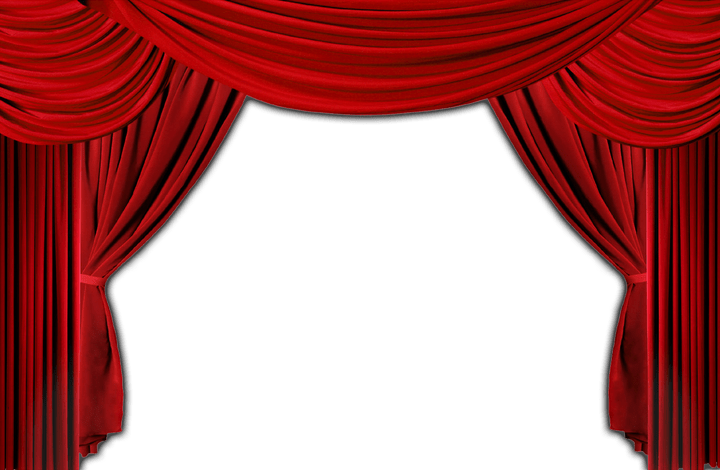 Stage Images Png Gopelling - Red Curtains Transparent Background (720x470), Png Download