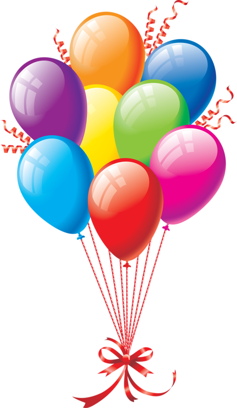 Balloons - Happy Birthday Background Png (350x600), Png Download