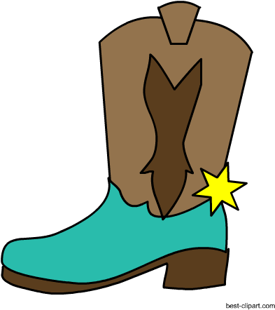 Cowboy Shoe Clip Art Image - Cowboy Boot (450x450), Png Download