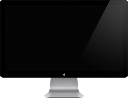Apple Monitor Png - 3d Computer Screen Png (446x341), Png Download
