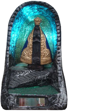 Nossa Senhora Aparecida Na Gruta - Gruta De Jardim Nossa Senhora Aparecida (600x435), Png Download