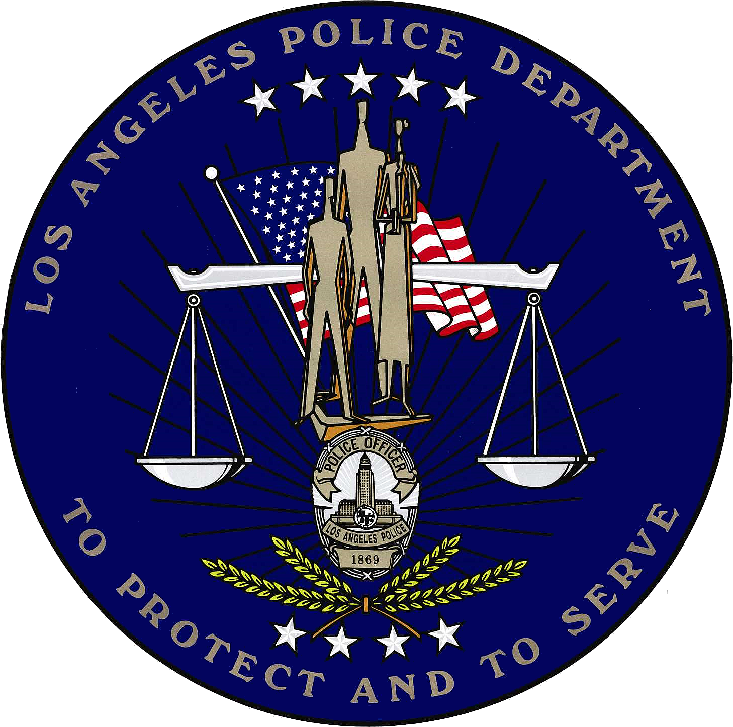 Seal Of The Los Angeles Police Department - Los Angeles Police Department (1458x1446), Png Download