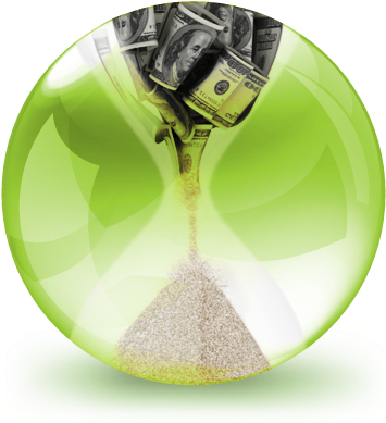 Button Hourglass - Monetary Value Of Time: Why Traditional Accounting (500x500), Png Download