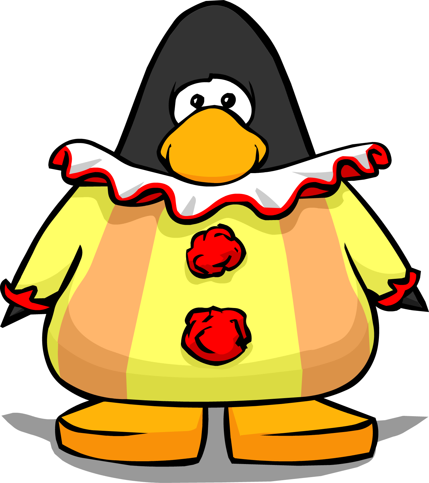 Clown Costume On A Player Card - Club Penguin Costumes Png (1380x1554), Png Download