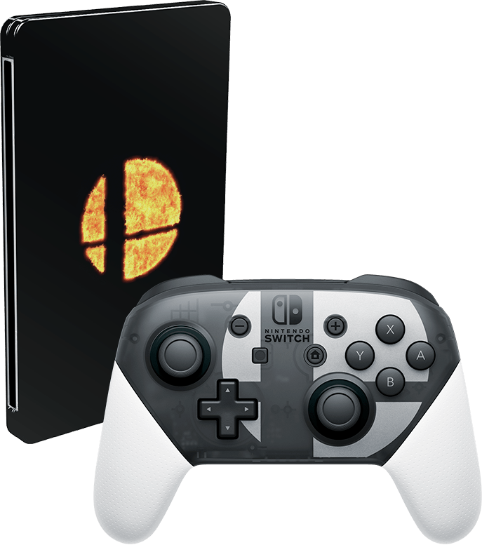 Nsuper Smash Bors Ultimate Switch Pro Controller - Smash Bros Ultimate Special Edition (500x566), Png Download