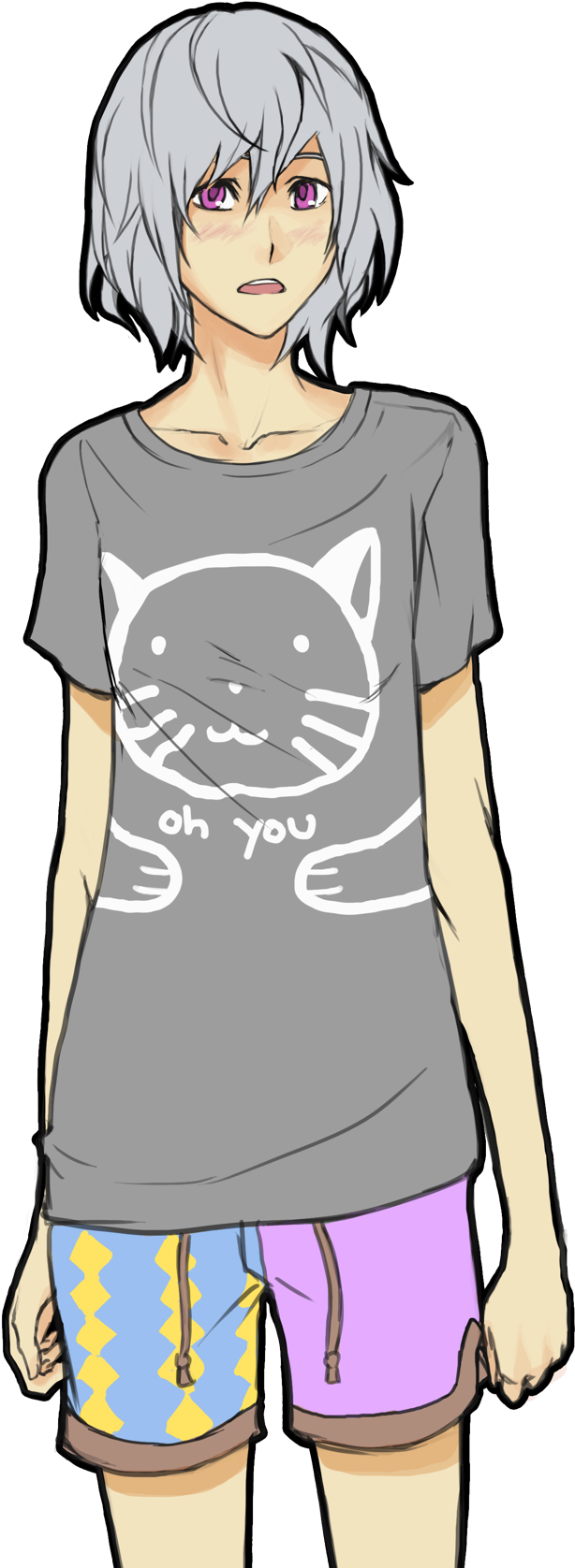 Averypajamas Fem Pale Neutral Mouth Open Blush - Cartoon (958x1990), Png Download