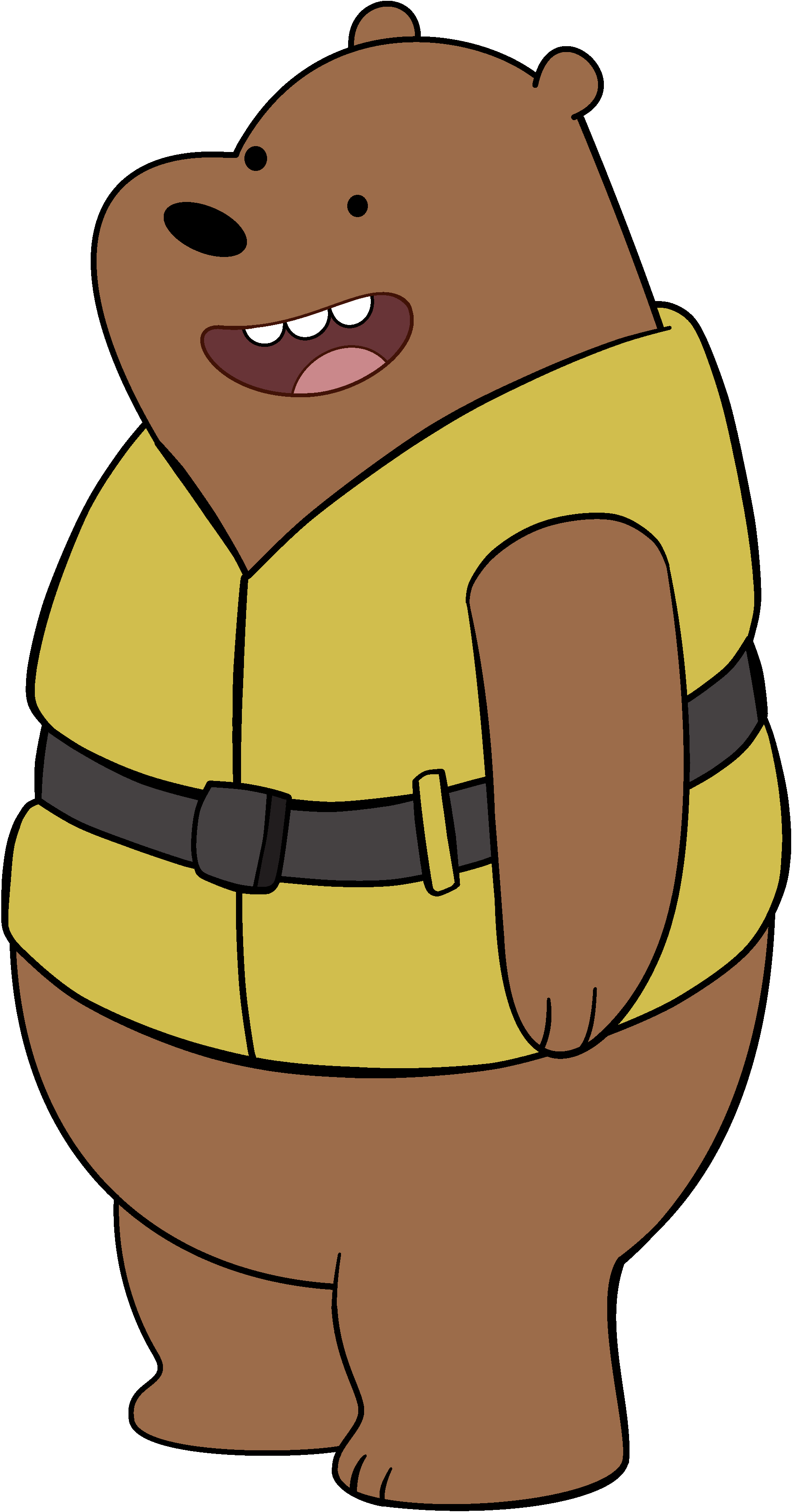 Life Jacket - We Bare Bear Grizzly Png (1886x3601), Png Download
