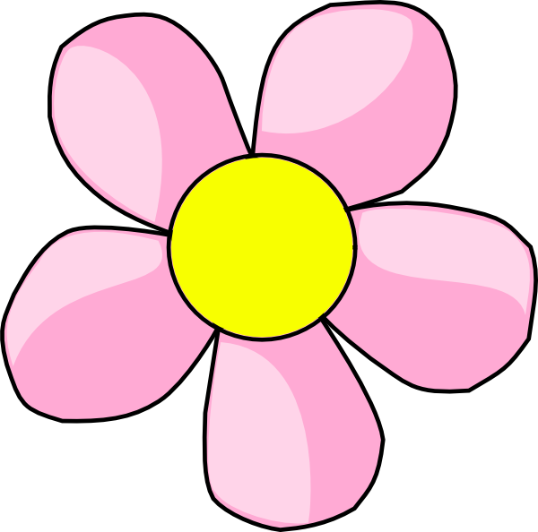 Clover Clipart Pink - Pink Flower Clipart (600x594), Png Download