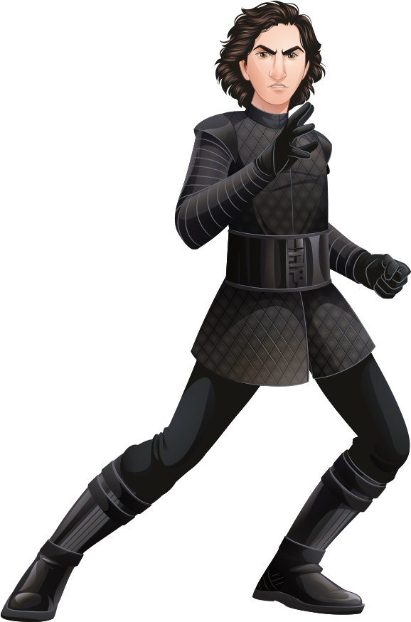 Forces Of Destiny Hasbro Art - Kylo Ren Forces Of Destiny (583x1007), Png Download