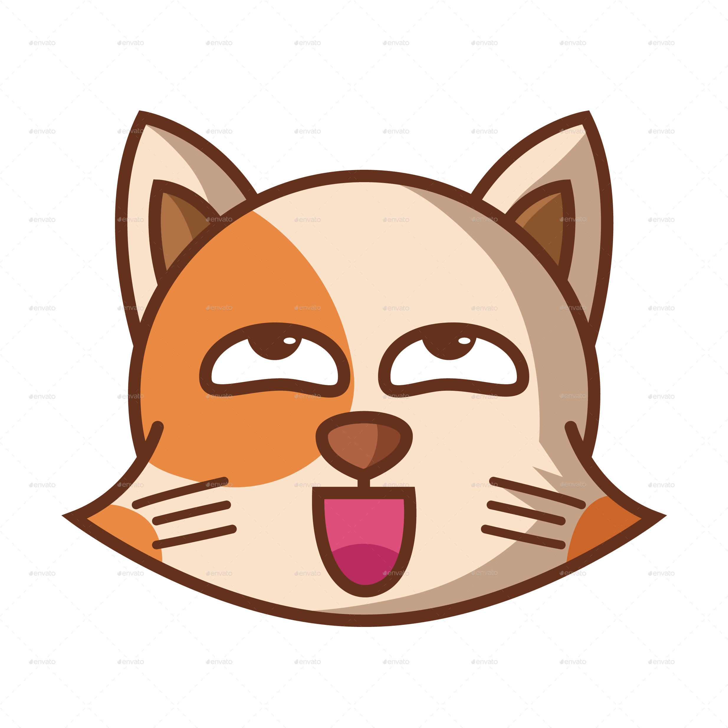 Png/cat Funny Icon-08 - Cartoon (2480x2480), Png Download
