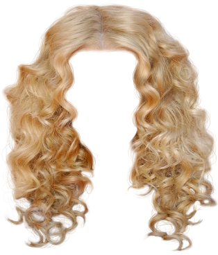 Doll Hairstyles, Hair Wigs, Blonde Hair, Paper Dolls, - Wig (400x489), Png Download