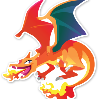 Stickers & Prints Receive A Sticker Or Print Of Your - Charizard Sticker (400x400), Png Download