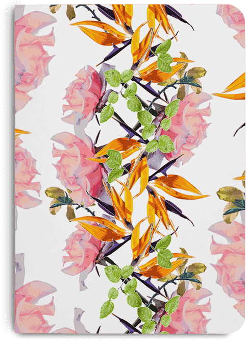 Dailyobjects Lush Watercolor Florals A5 Notebook Plain - Lush Watercolor Florals Backpack By Zala02creations (600x680), Png Download