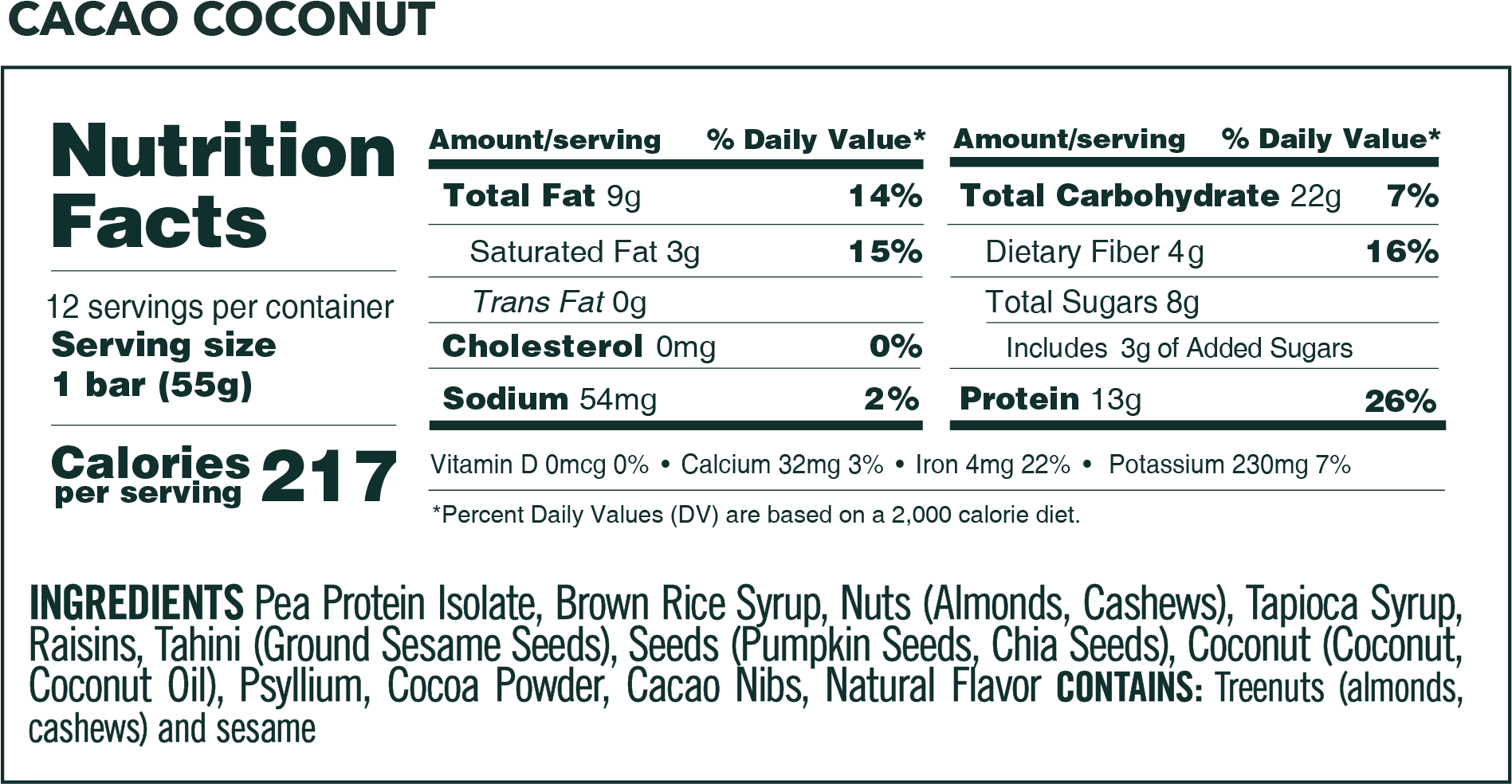 Download Clean Lean Protein Bars Bundle Nutrition Facts Full Size