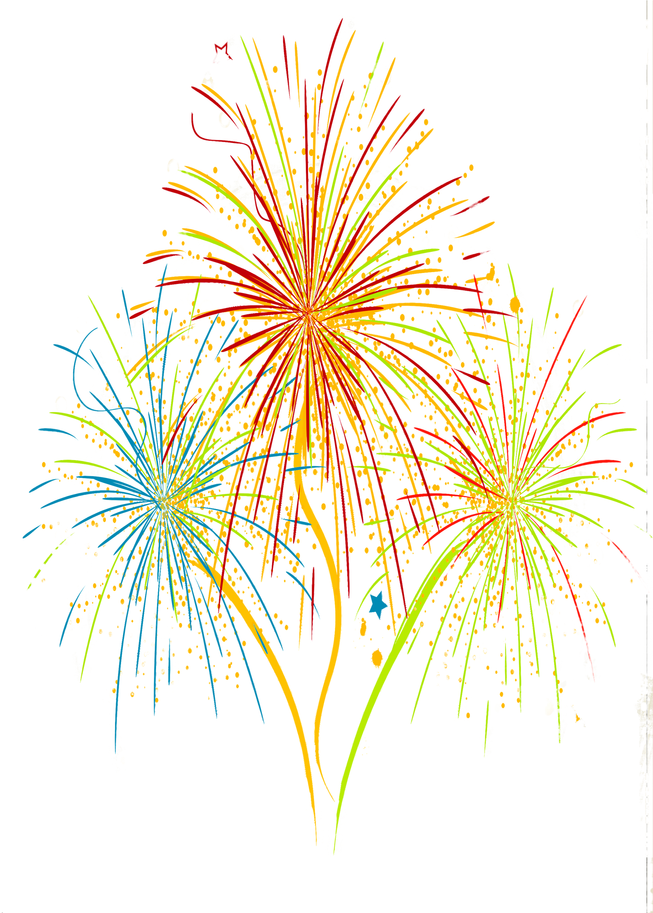Independence Weekend Celebration And Fireworks Display - Fireworks Png (2186x2966), Png Download