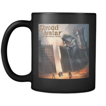 Black Coffee Mug Left - Shroud Of The Avatar (420x420), Png Download