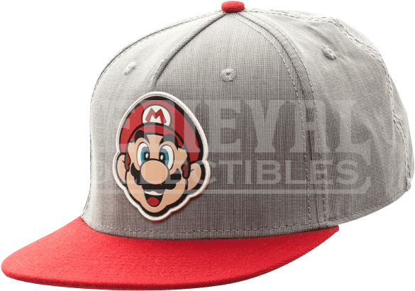 Nintendo Mario Logo Face Rubber Sonic Weld Snapback (600x600), Png Download