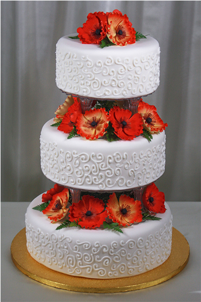 White Circle Tiered Cake - Cake (600x600), Png Download