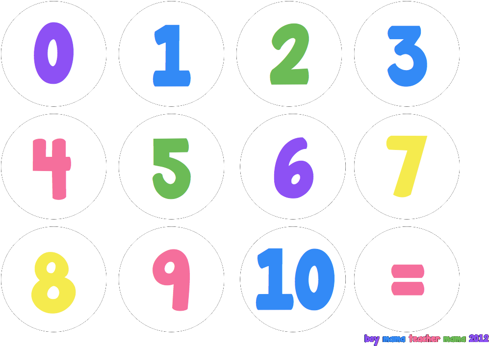 1 To 10 Numbers Png Background - Maths Numbers 1 10 (1044x738), Png Download
