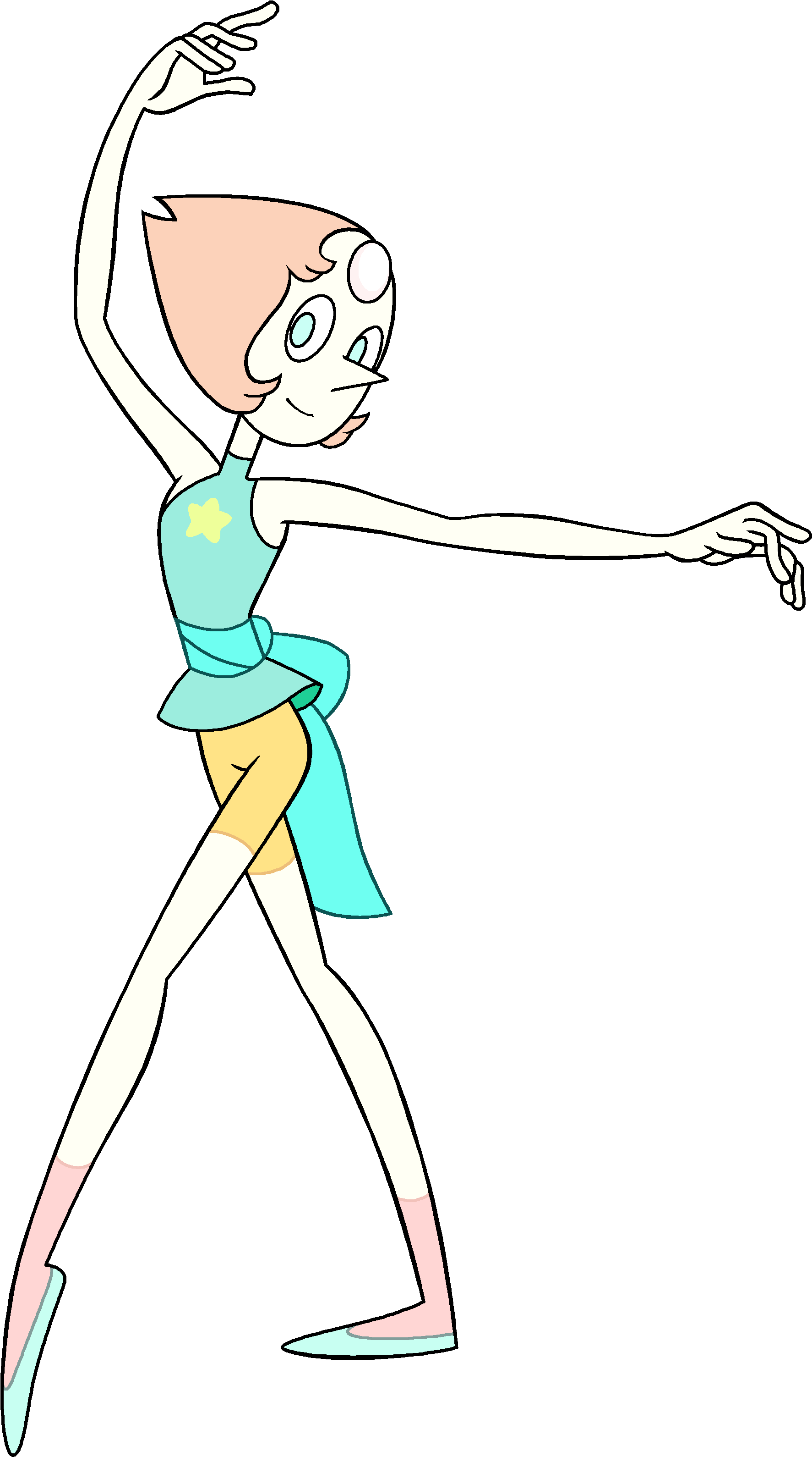 Steven Universe Pearl Dancing - Steven Universe Pearl Transparent (1900x3371), Png Download