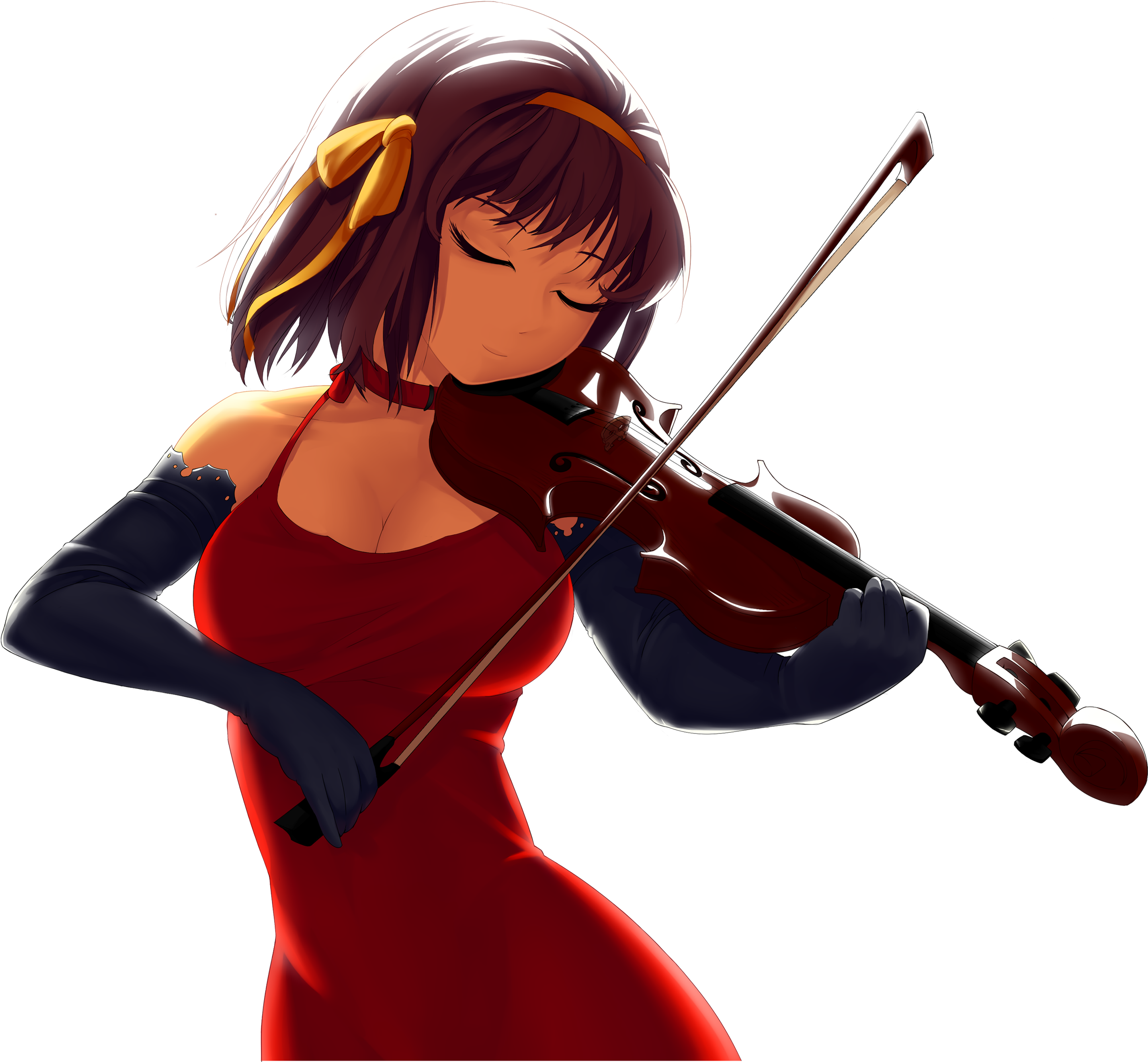Png - Chica Tocando El Violin Anime (2400x2400), Png Download