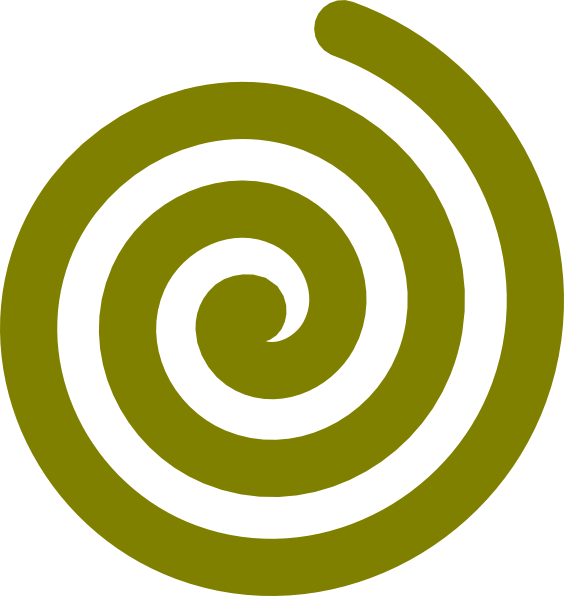 Gold Spiral Clip Art At Clker - Green Spiral Clip Art (564x596), Png Download