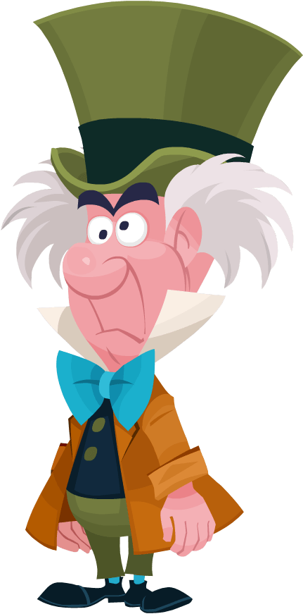 Mad Hatter Disney - Alice In Wonderland Characters Kingdom Hearts (643x918), Png Download