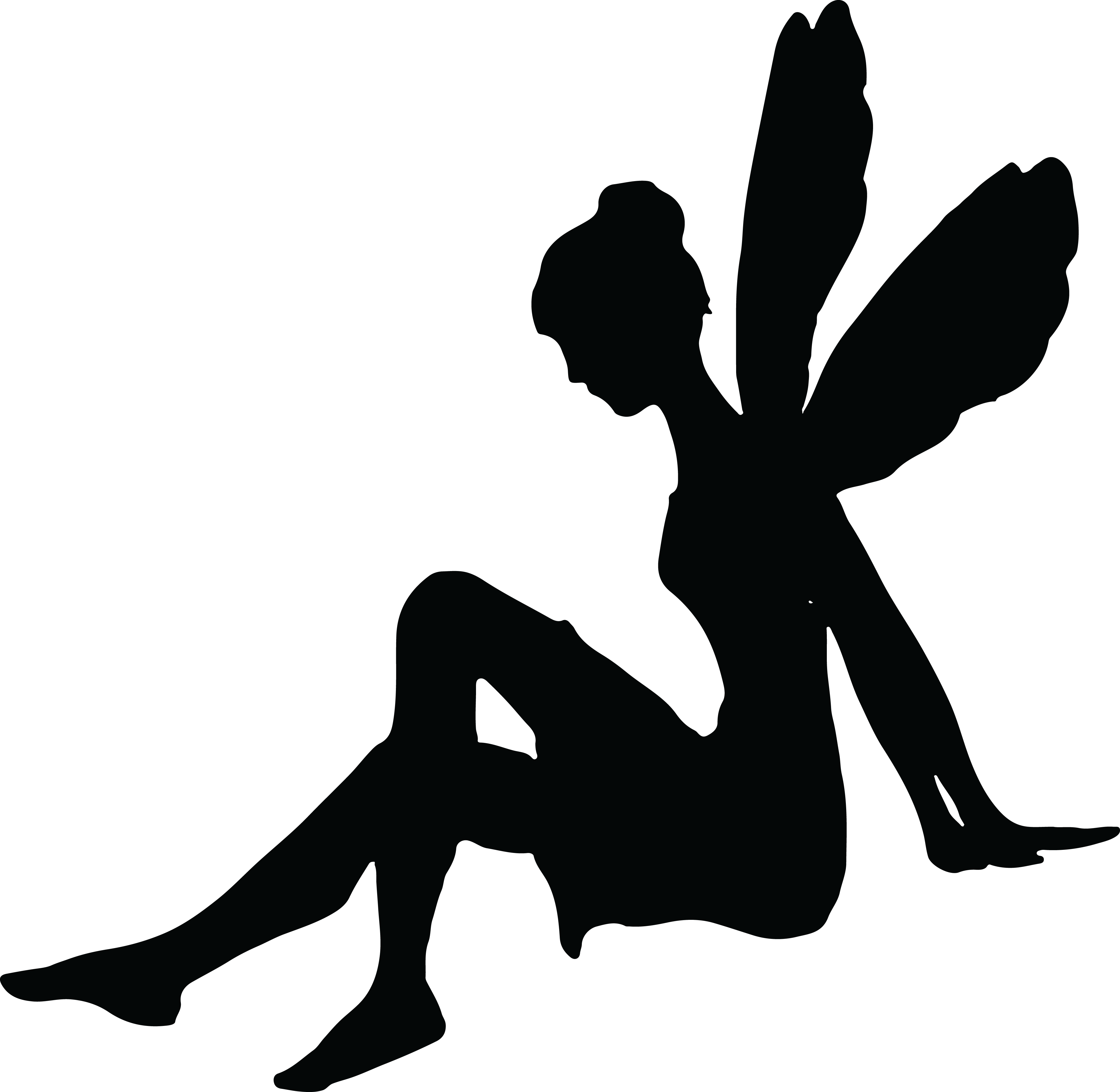 Fairy Silhouette Cutouts At Getdrawings - Fairy Clipart (4000x3901), Png Download